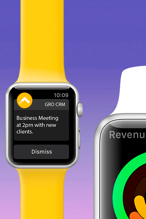 Gro CRM revolutionary customer relationship management system featuring award-winning UI design with Apple collaboration and worldwide business adoption