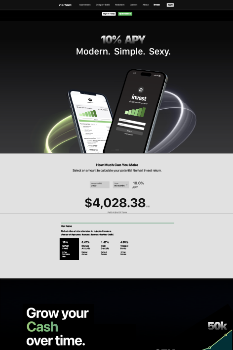 Norhart Invest Product Marketing Website by Justin Bartak