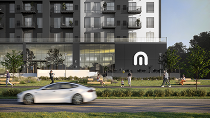 Norhart architectural design language featuring modern minimalist building facade and interior design system created by Chief Design Officer Justin Bartak